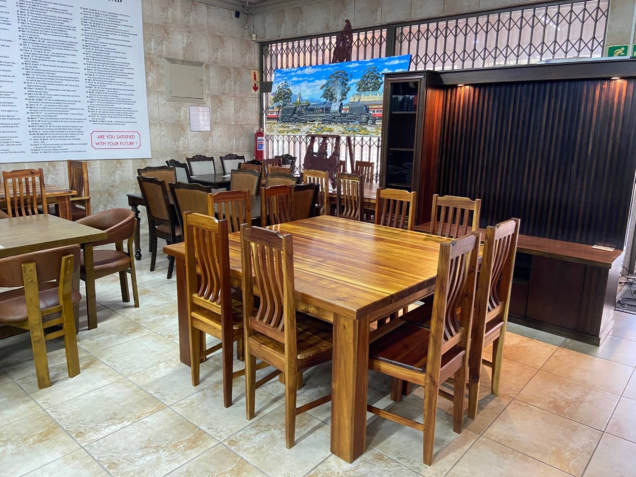 BLACKWOOD 8 SEATER DINING TABLE AND CHAIRS